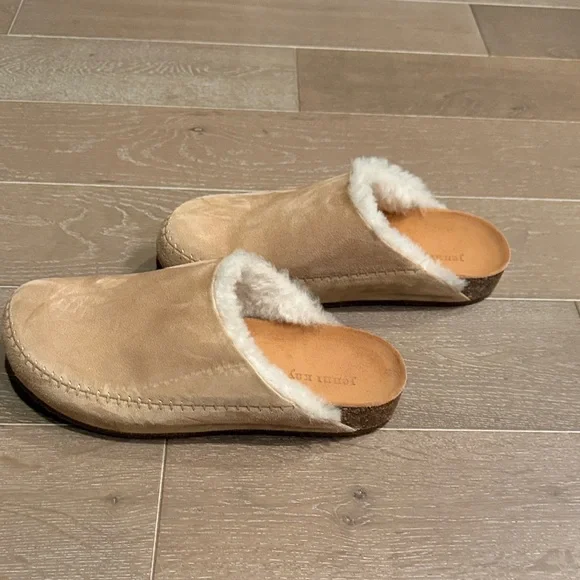 Jenni Kayne Shearling Lined Moc Clog Natural color size 39 - Picture 2 of 5